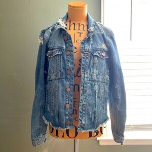 Medium Blank NYC Distressed Denim Jacket
